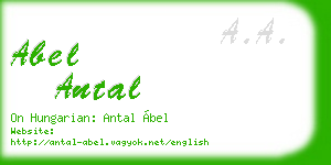 abel antal business card